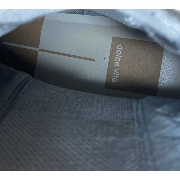 Dolce Vita Boots Size 7.5 Arlete Wedge Gray Leather Suede Chelsea Ankle Booties - Picture 10 of 10